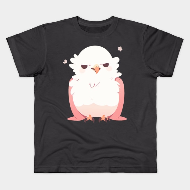 Cute Eagle Kids T-Shirt by Flowerandteenager